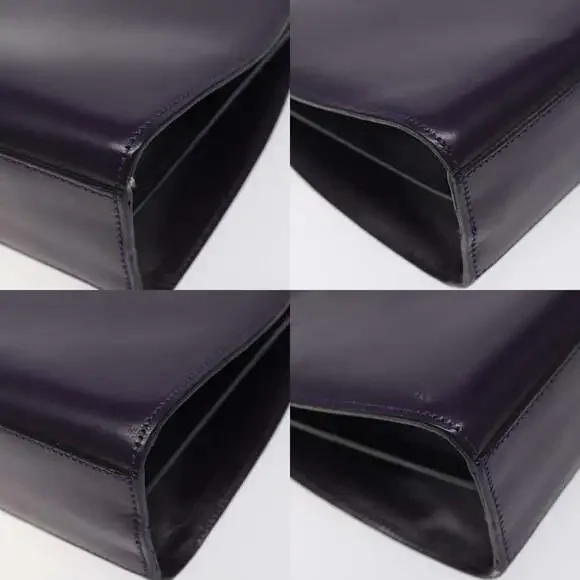 CELINE Hand Bag Leather Purple Gold - Picture 10 of 13